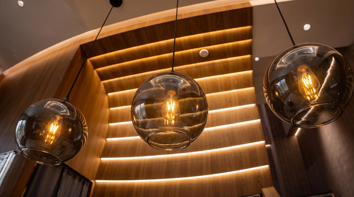 Warm lighting in a contemporary interior